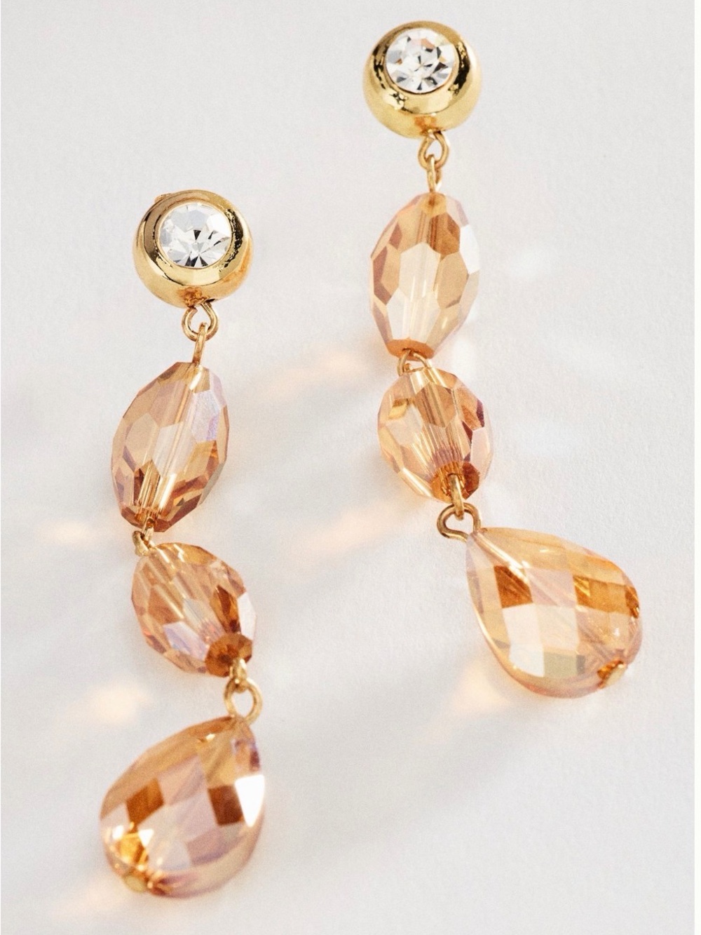 Anthropologie Multi Crystal Drop Earring New